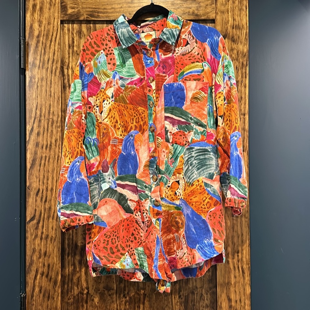 Farm Rio Animal Collage Romper